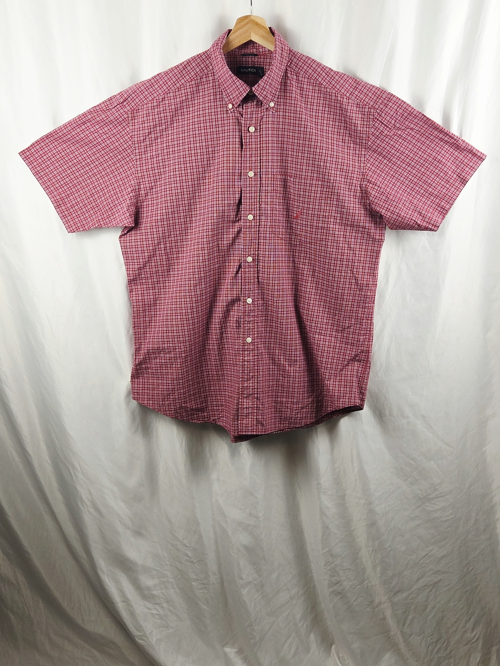 Nautica Men’s Short Sleeve Button-Down Collar Shirt Size XL